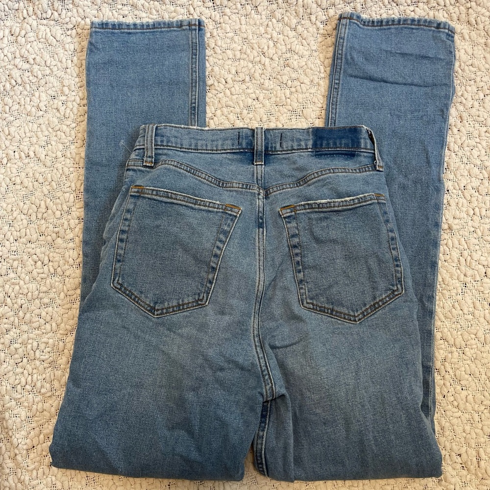 Abercrombie '90s Slim Straight Ultra High Rise Jeans Criss Cross Curve Love 26